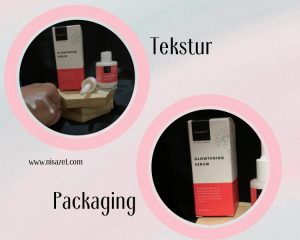 glowtening serum scarlett tekstur dan packaging
